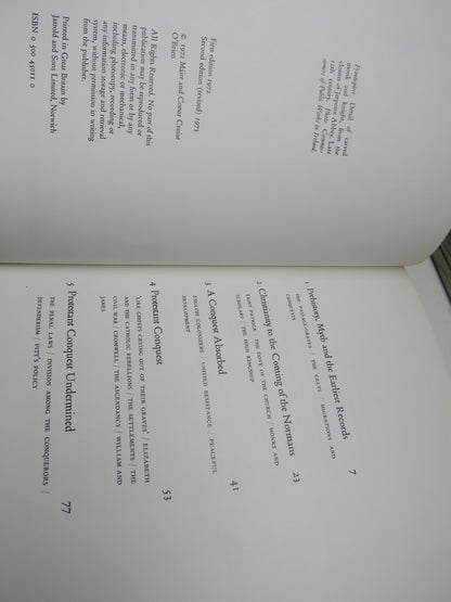 A Concise History of Ireland By Maire and Conor Cruise O'Brien 1973