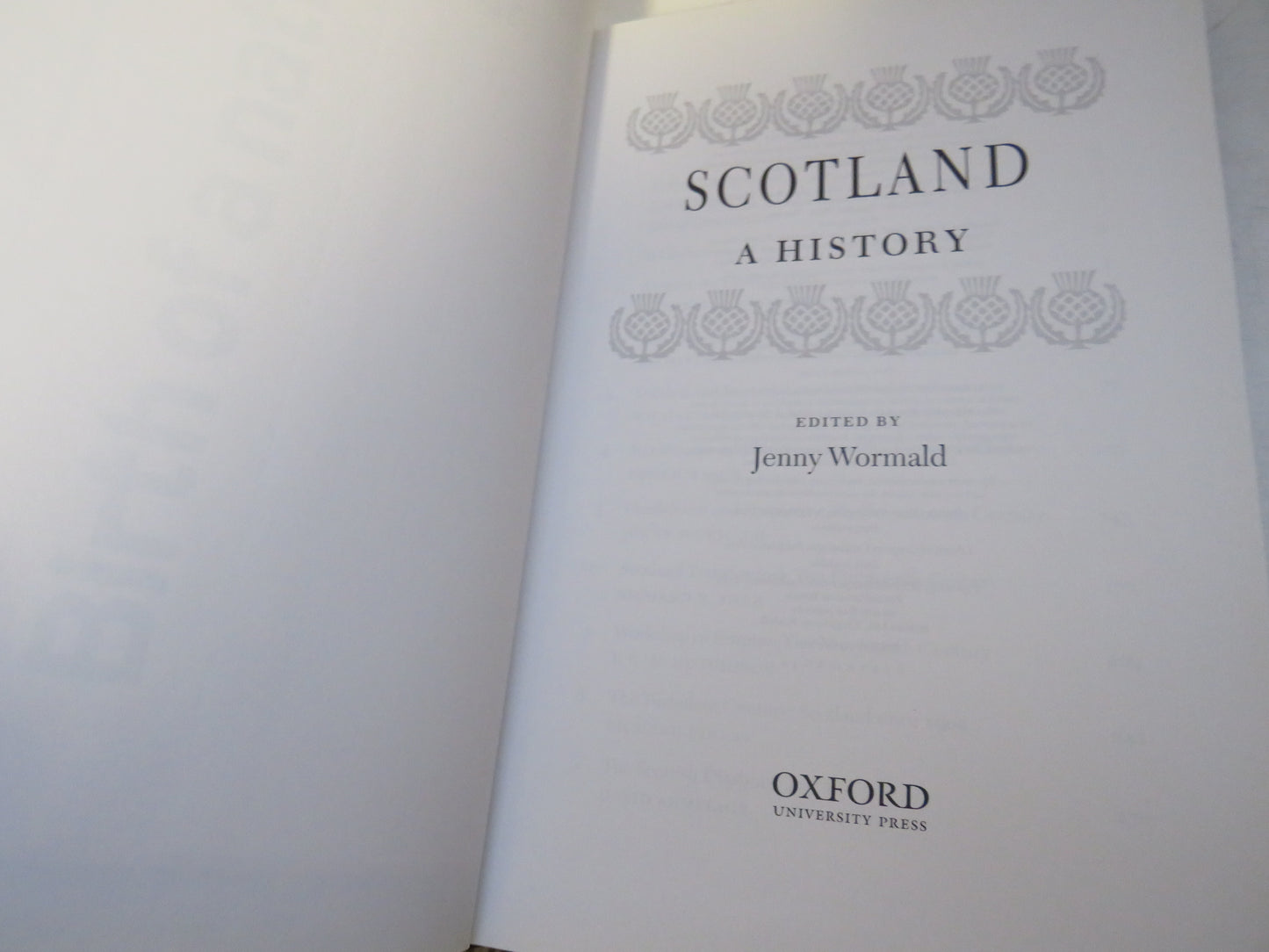Scotland A History Edited By Jenny Wormald 2005