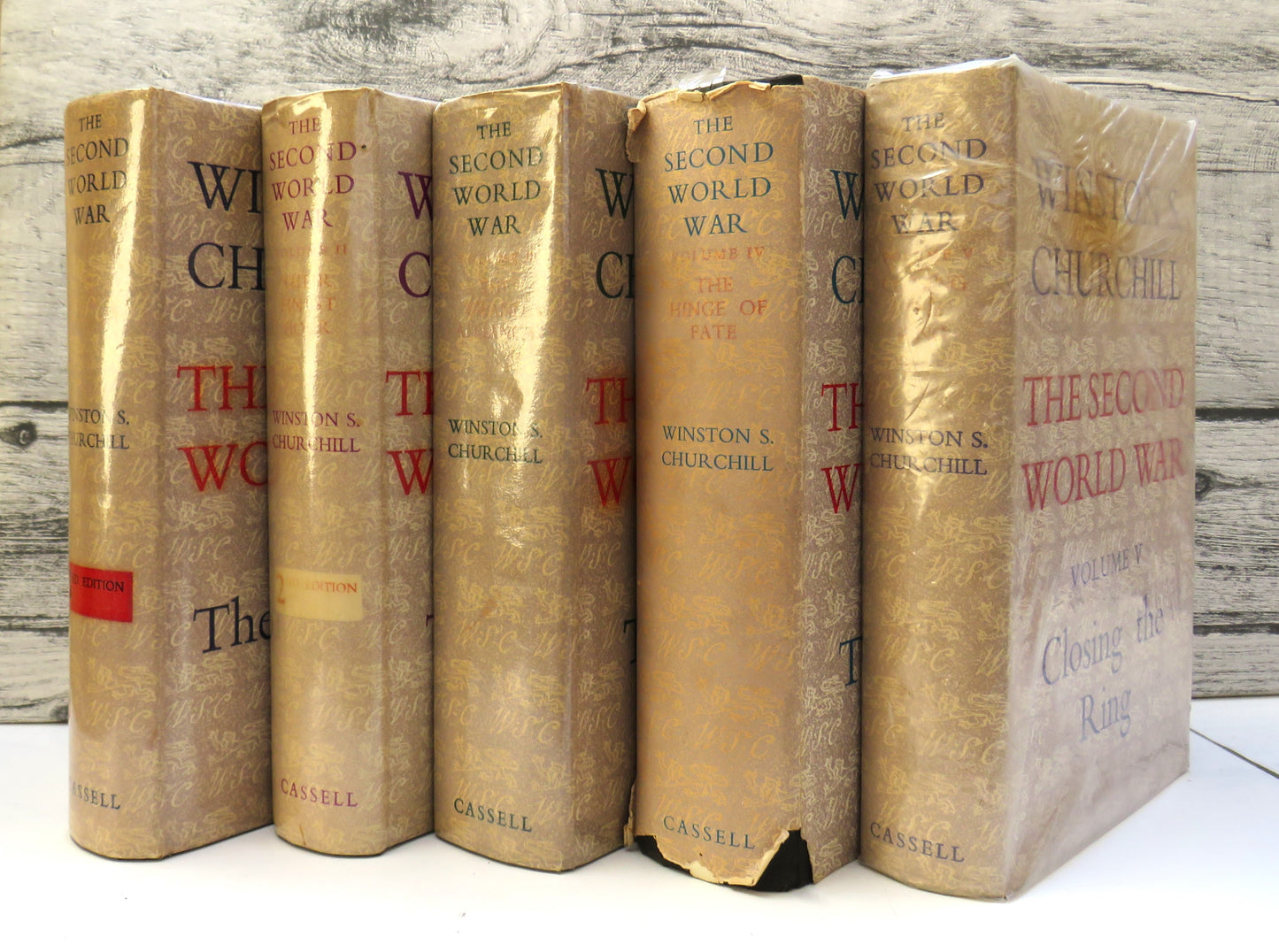 The Second World War By Winston Churchill 1950 - 1952 5 Volume Set