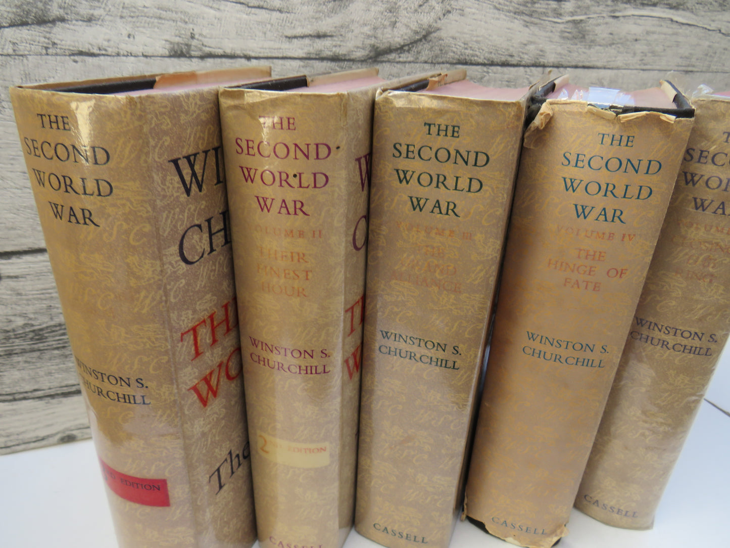 The Second World War By Winston Churchill 1950 - 1952 5 Volume Set