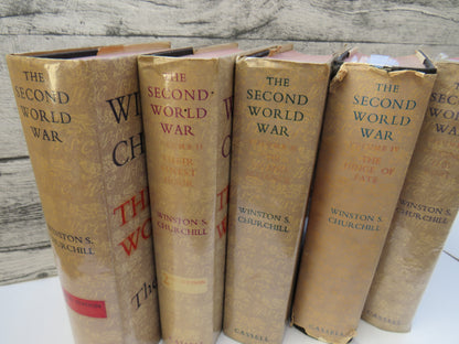 The Second World War By Winston Churchill 1950 - 1952 5 Volume Set