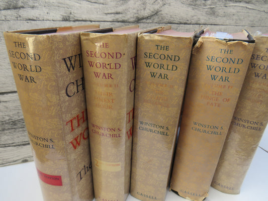 The Second World War By Winston Churchill 1950 - 1952 5 Volume Set