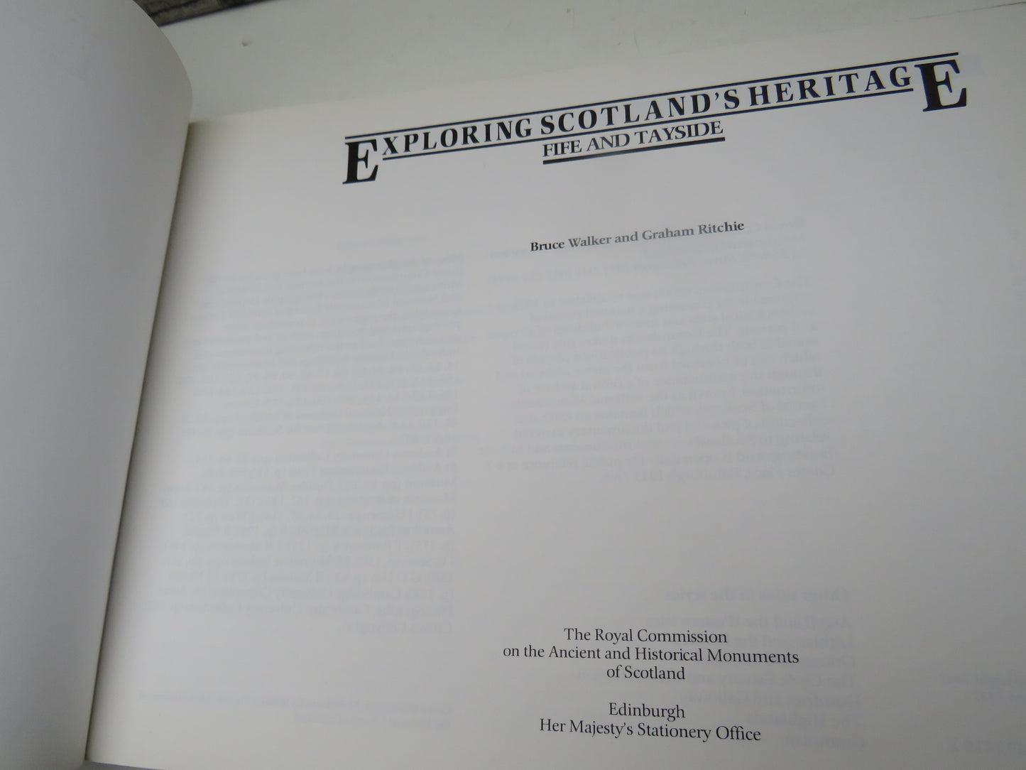 Exploring Scotland's Heritage Fife and Tayside By Bruce Walker and Graham Ritchie 1987