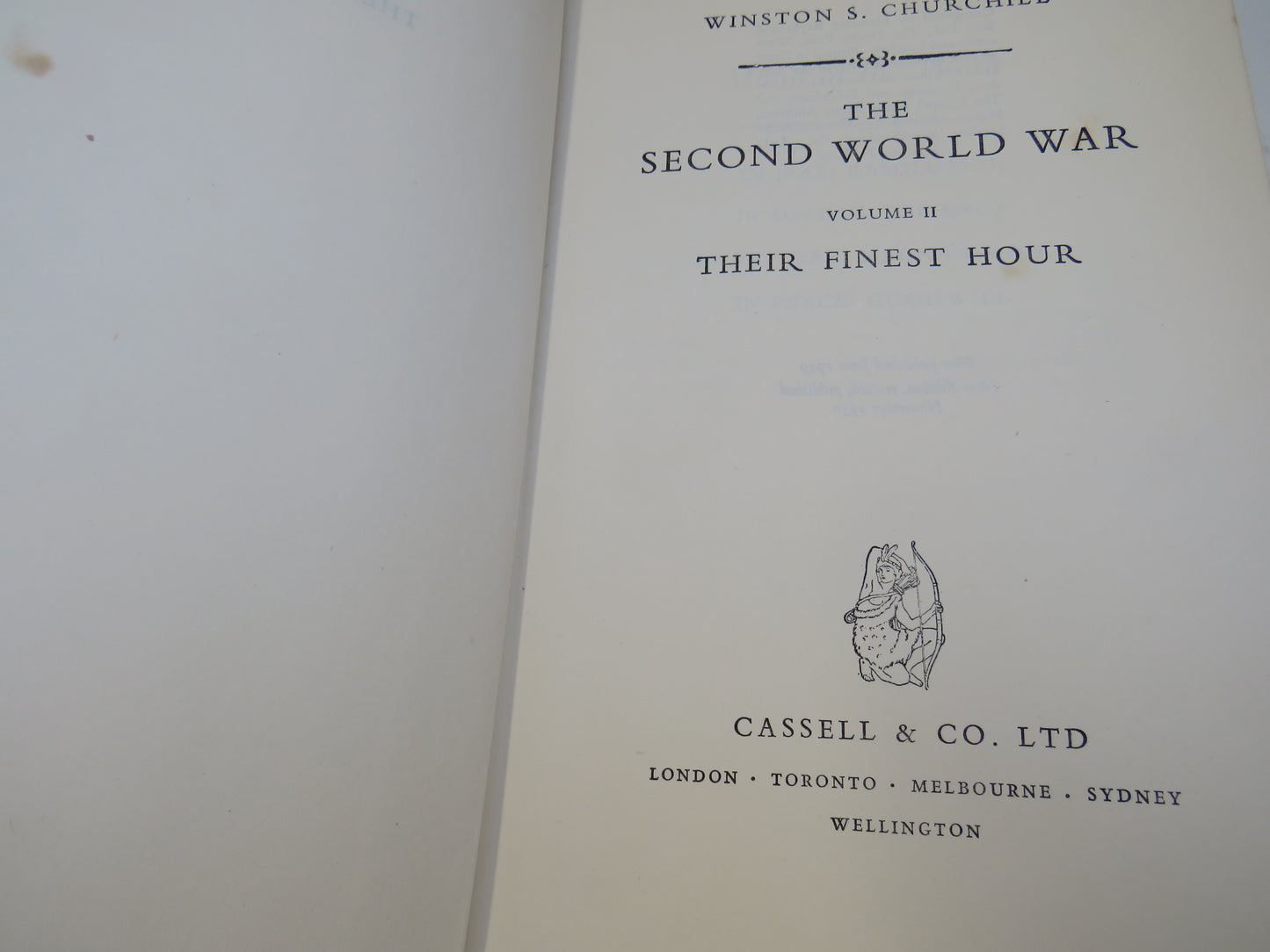 The Second World War By Winston Churchill 1950 - 1952 5 Volume Set