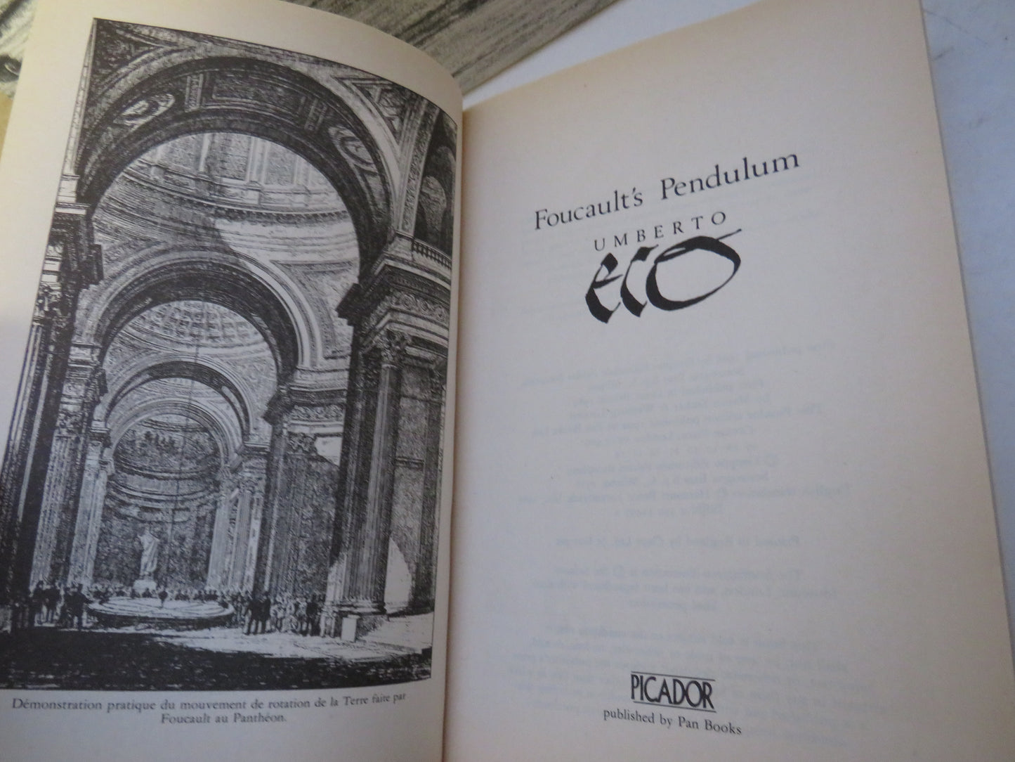 Foucault's Pendulum By Umberto Eco 1989