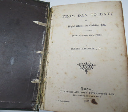 From Day To Day Or Helpful Words For Christian Life By Robert MacDonald 1886 book image 4