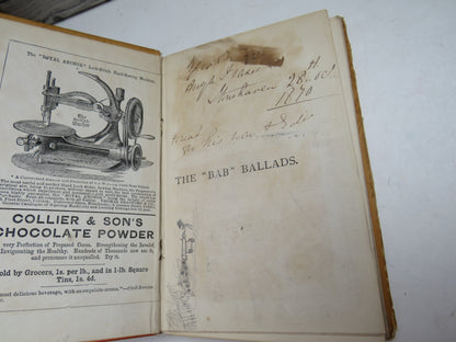 The Bab Ballads By W.S. Gilbert 1870 (Antique Poetry Book) book image 3