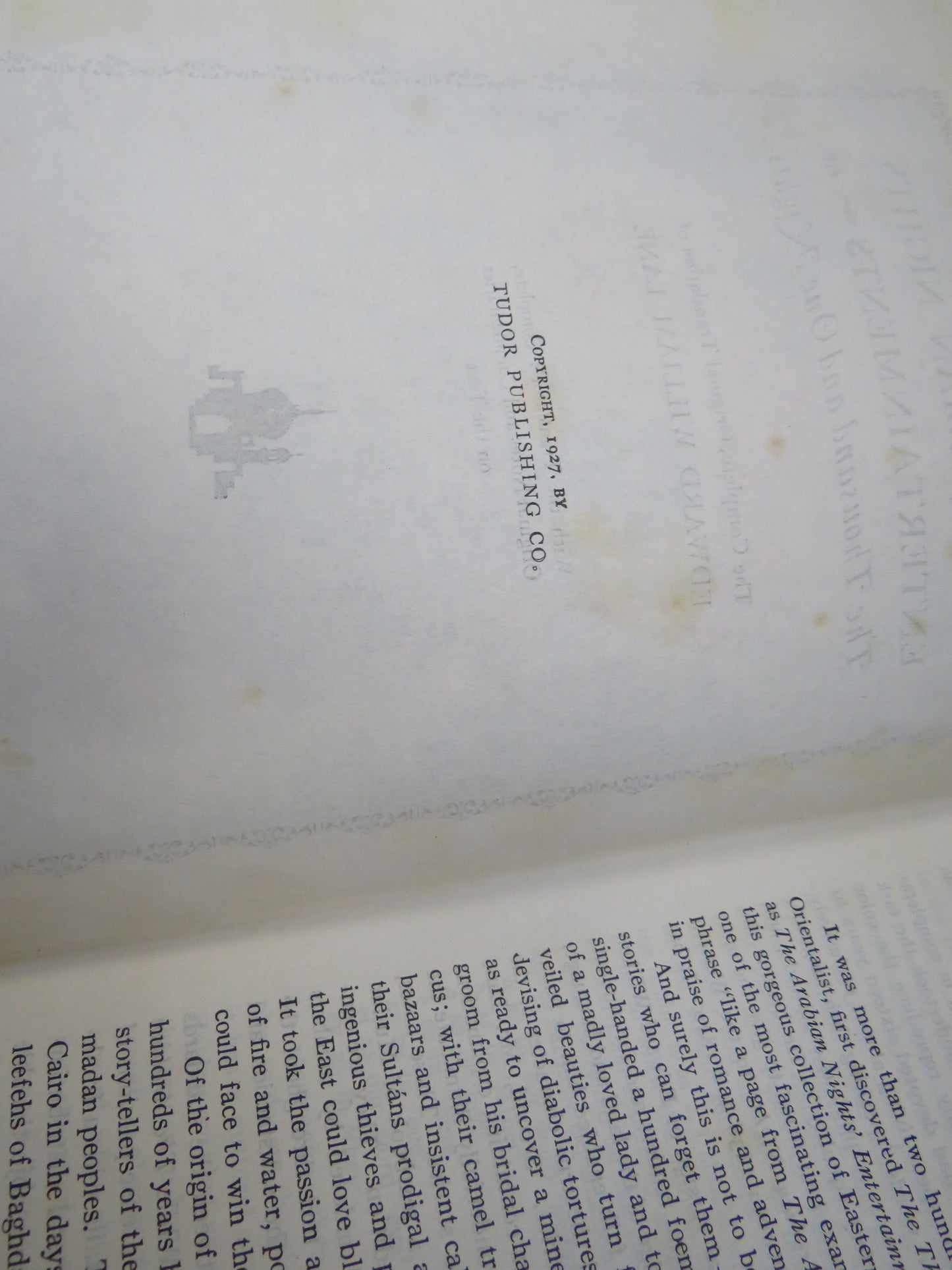 The Arabian Nights Entertainments - or The Thousand and One Nights 1927