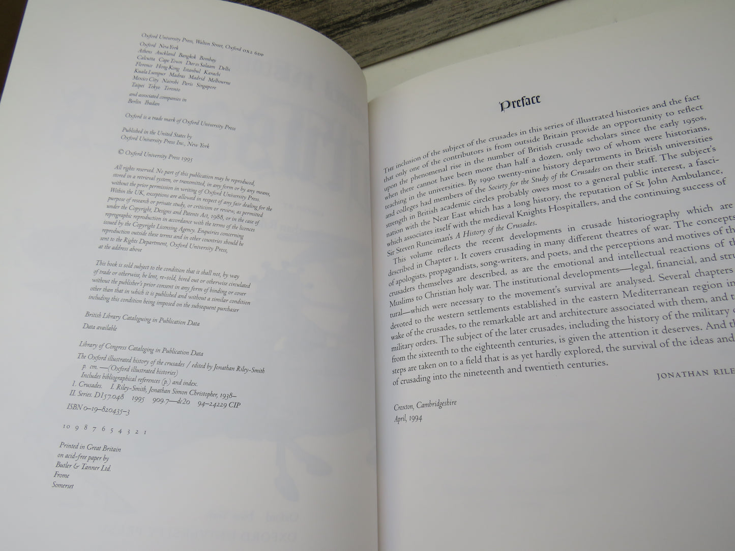 The Oxford Illustrated History of The Crusade Edited by Jonathan Riley-Smith 1995