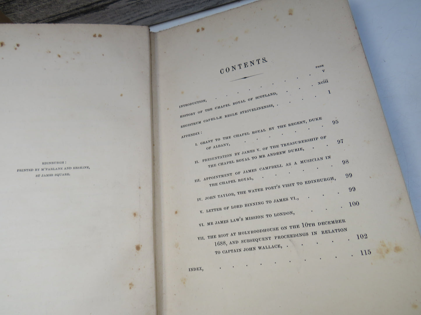 History of the Chapel Royal of Scotland With the Register of the Chapel Royal of Stirling By Rev. Charles Rogers 1882