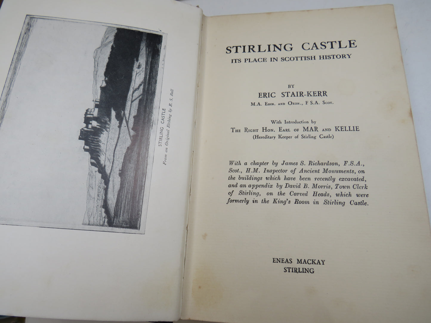 Stirling Castle Its Place In Scottish History By Eric Stair-Kerr 1928