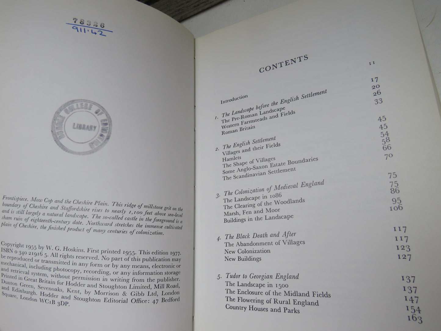 The Making Of The English Landscape By W. G. Hoskins 1977