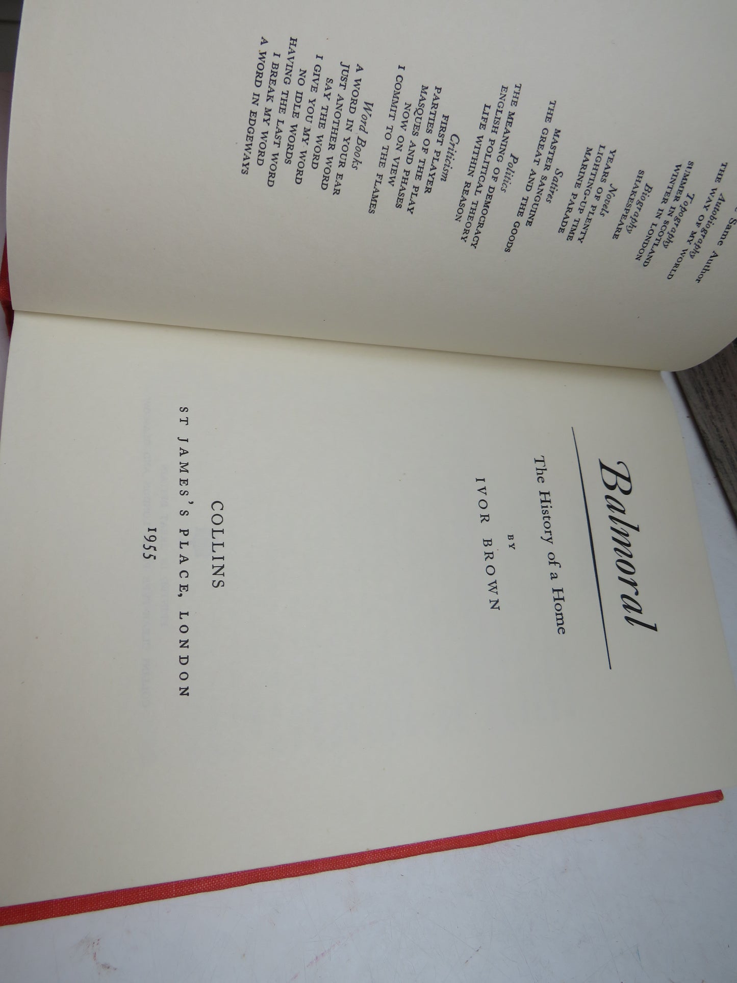 Balmoral The History of a Home by Ivor Brown 1955 (Vintage History Book) book 4