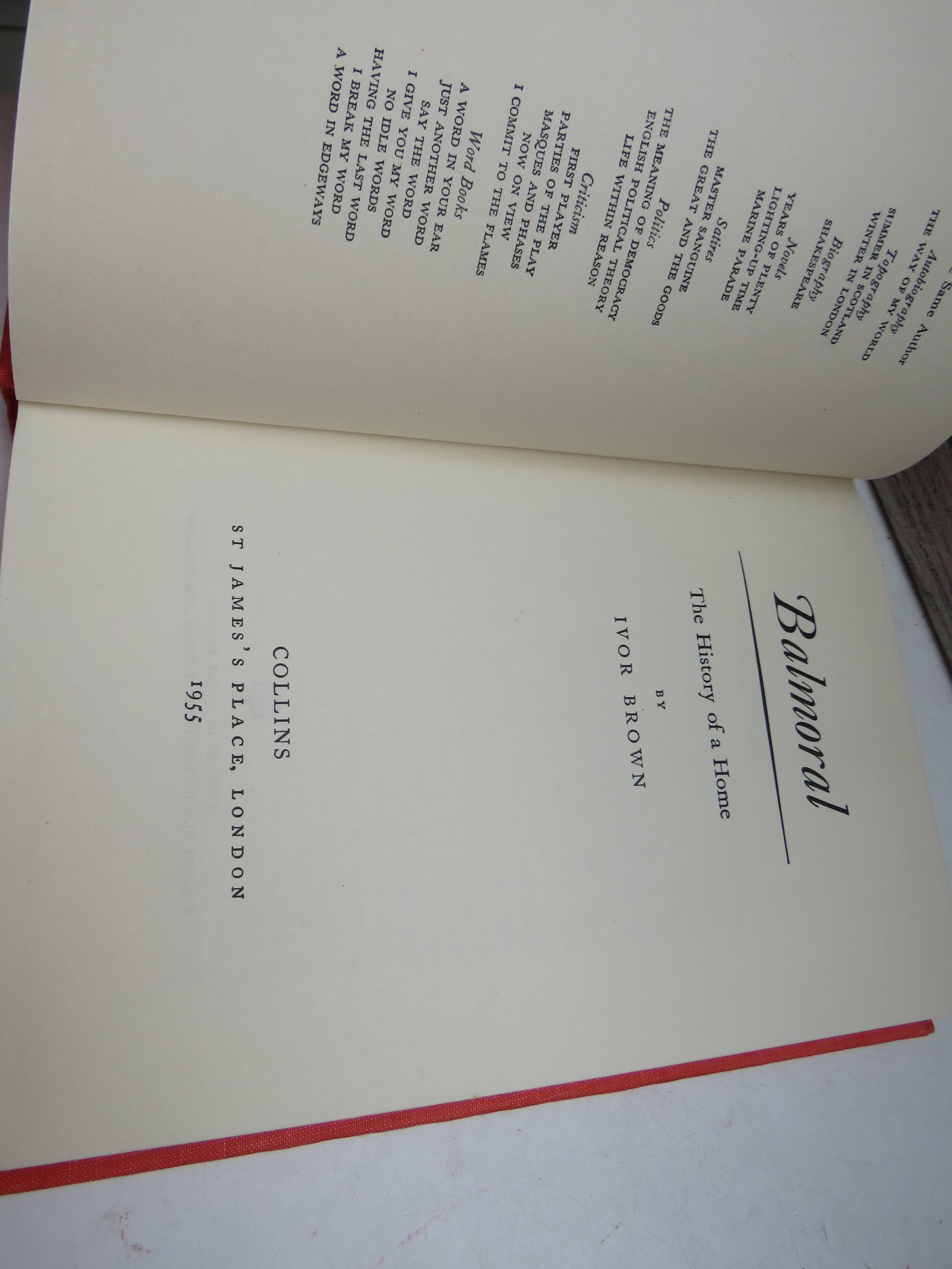 Balmoral The History of a Home by Ivor Brown 1955 (Vintage History Book) book 4