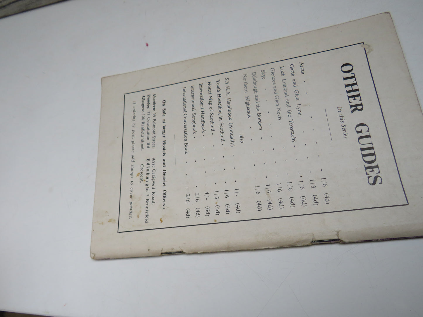 The Cairngorms Deeside and Angus Glens A Hosteller's Guide 1961