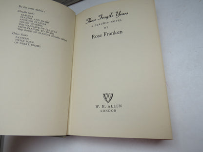Those Fragile Years A Claudia Novel By Rose Franken  (Vintage Novel Book) book image 3