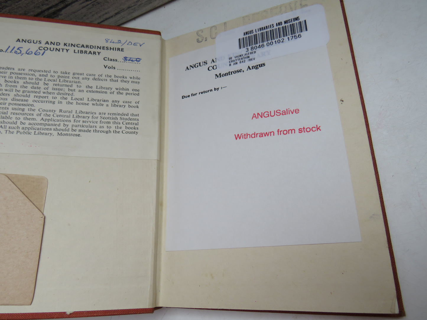 Chatterton By Alfred De Vigny Edited by E. Lauvriere 1947 (Vintage Poetry Book) book 3