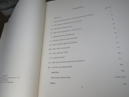 Early English Watercolours and Some Cognate Drawings By Artists Born Not Later 1785 By Iolo A. Williams 1952