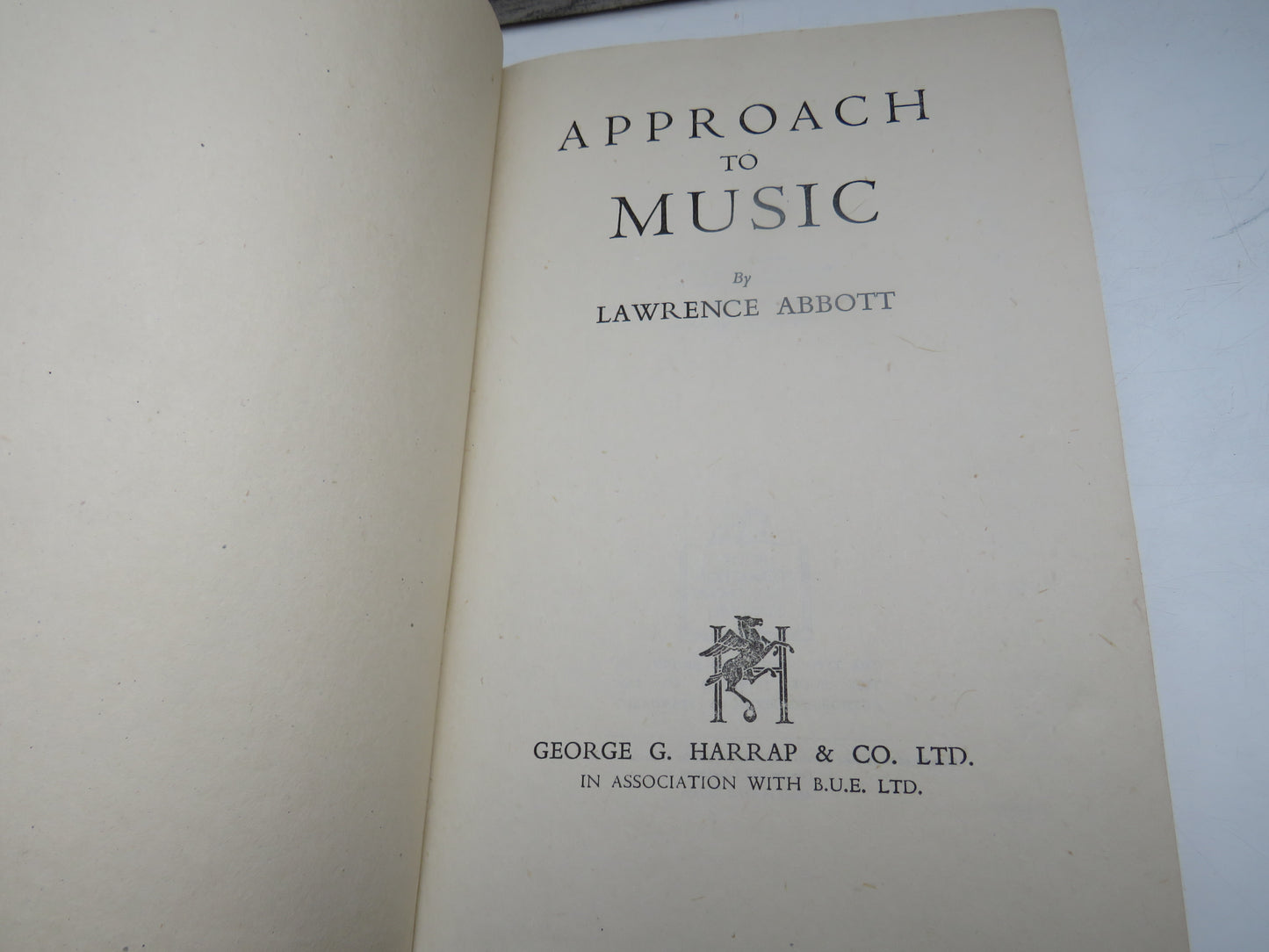 Approach To Music By Lawrence Abbott 1943
