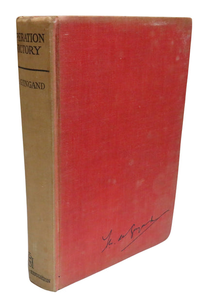 Operation Victory By Major-General Sir Francis De Guingand 1947 book front cover