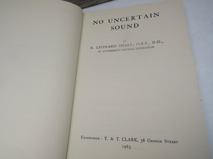 No Uncertain Sound By R. Leonard Small 1963