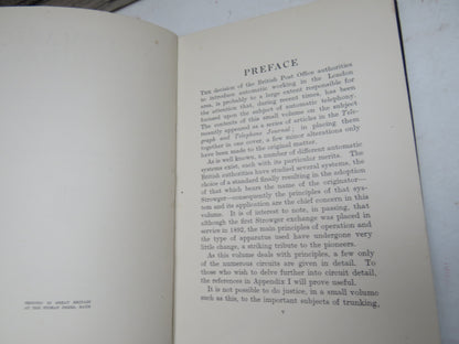 Automatic Telephony Simplified By C.W. Brown 1928 book image 5