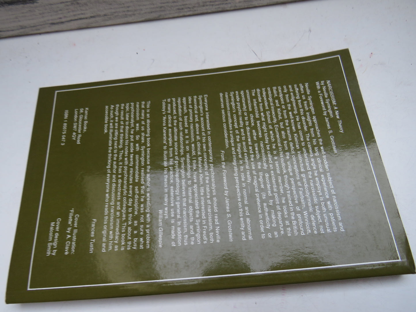 Narcissism A New Theory By Neville Symington 1998