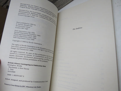 Narcissism A New Theory By Neville Symington 1998 book image 4
