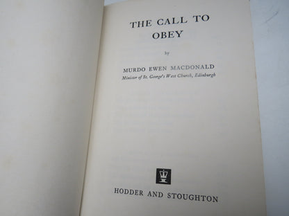 The Call To Obey By Murdo Ewen MacDonald 1963