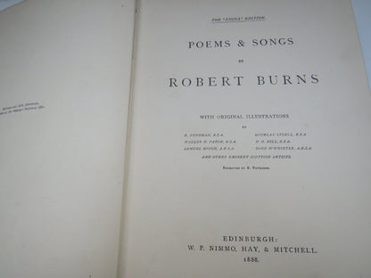 Poems & Songs By Robert Burns 1888 The "Edina"