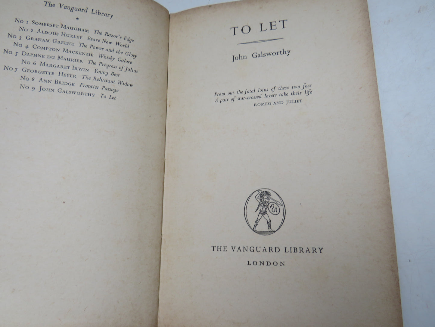 To Let By John Galsworthy 1952