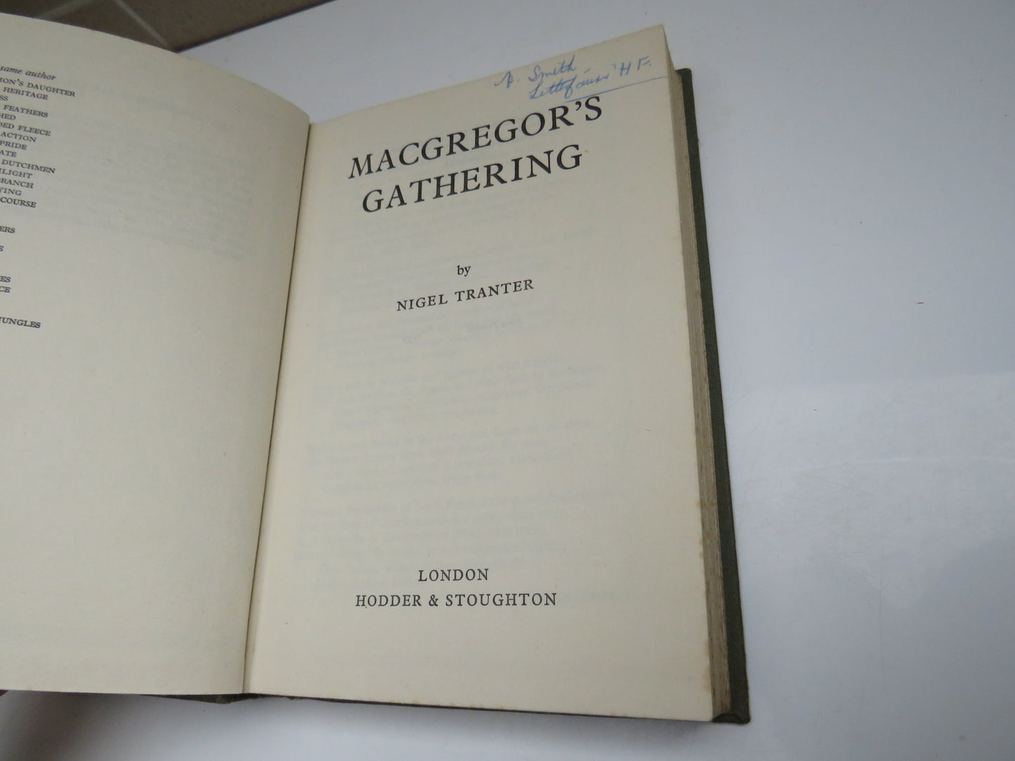 MacGregor's Gathering by Nigel Tranter, 1957