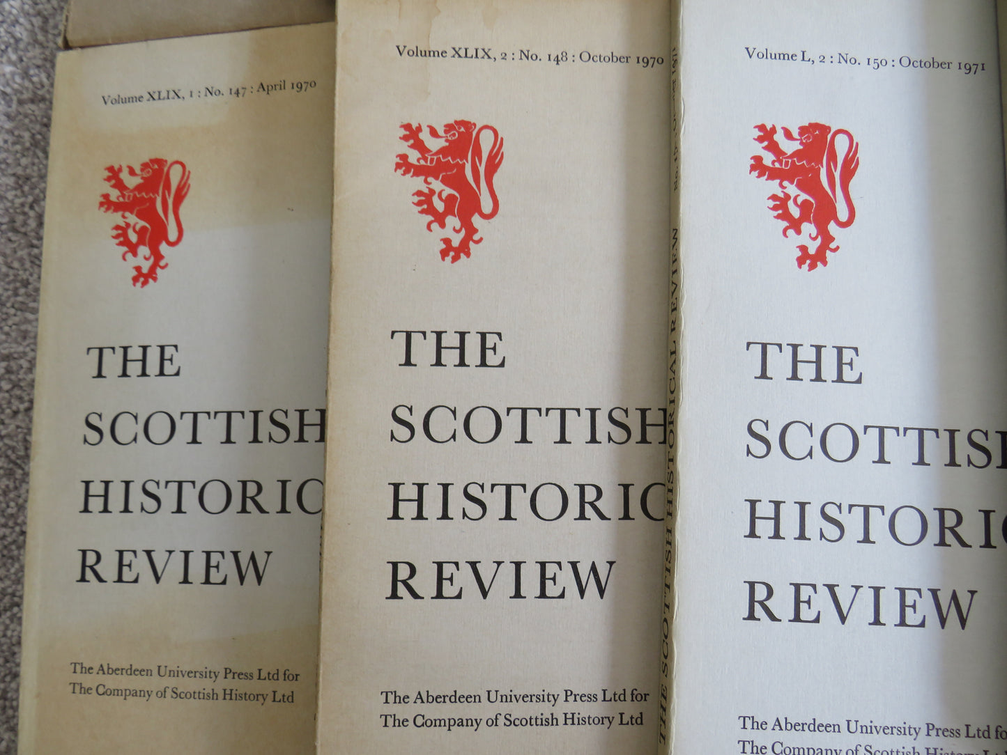 Large Collection of 42 Volumes of The Scottish Historical Review