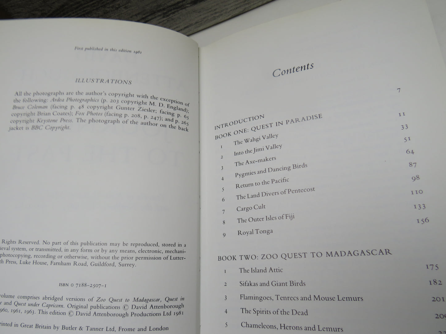 Journeys To The Past Travels In New Guinea, Madagascar, and the Northern Territory of Australia By David Attenborough 1981