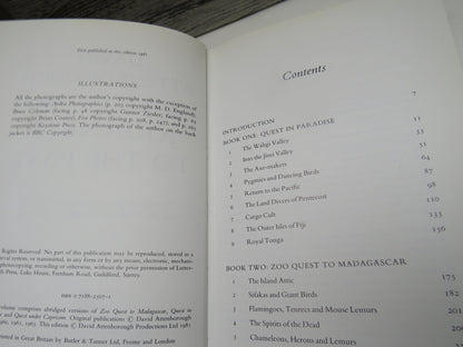 Journeys To The Past Travels In New Guinea, Madagascar, and the Northern Territory of Australia By David Attenborough 1981