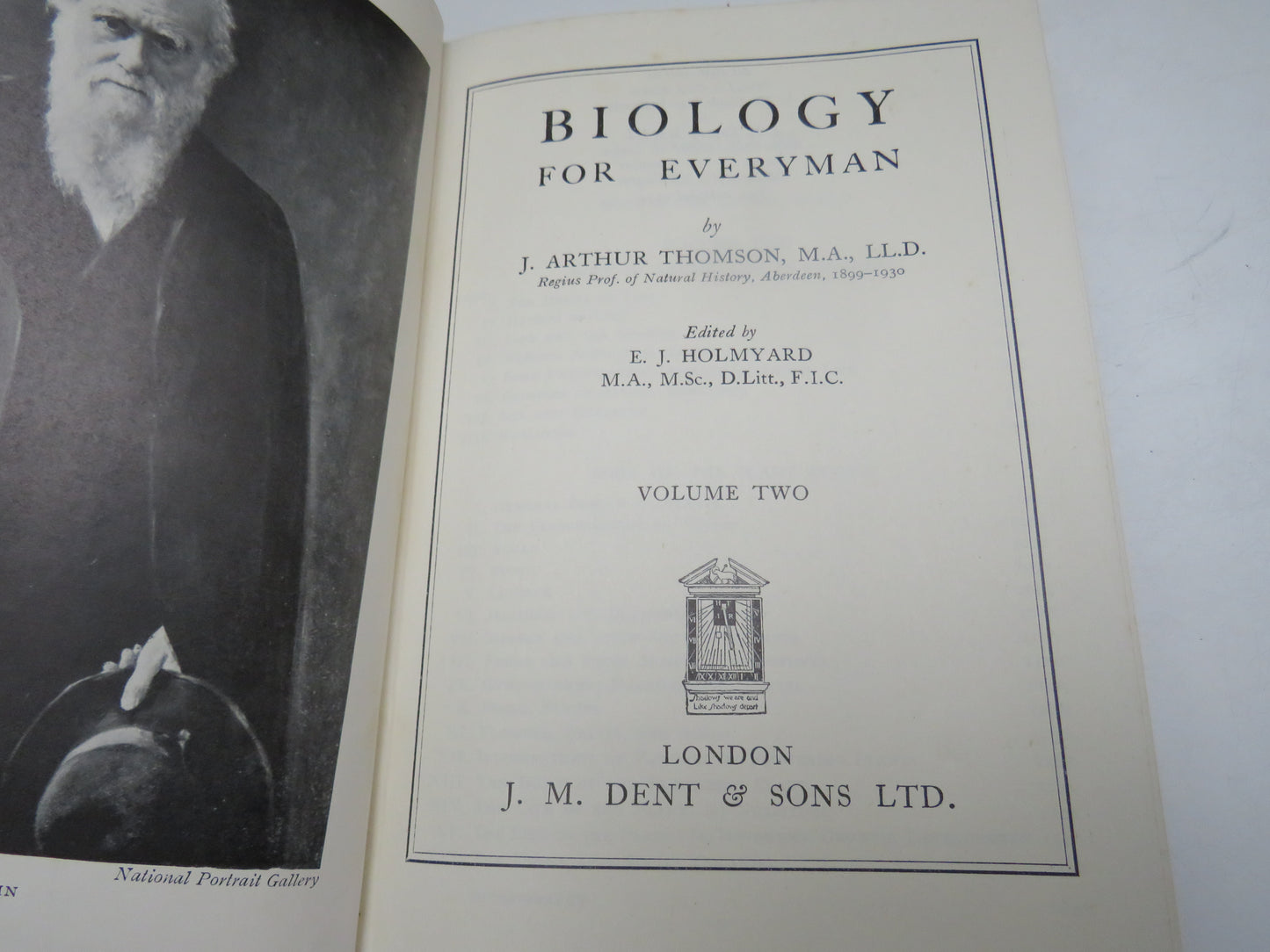Biology For Everyman By J. Arthur Thomson Vol II 1934