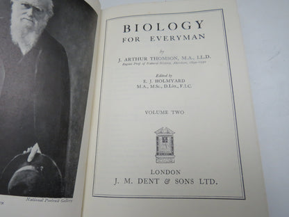 Biology For Everyman By J. Arthur Thomson Vol II 1934