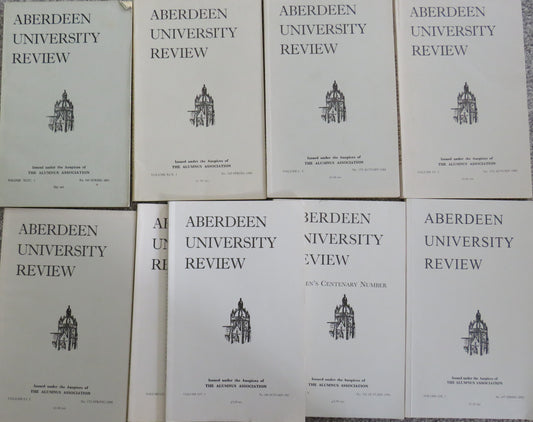 9 Volumes of the Aberdeen University Review book cover