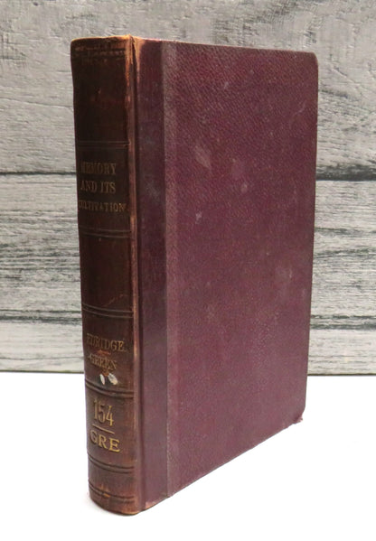 Memory and Its Cultivation By F. W. Edridge-Green 1897 book front cover