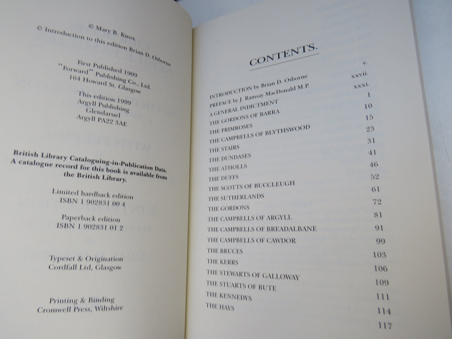 Our Scots Noble Families By Thomas Johnston 1999