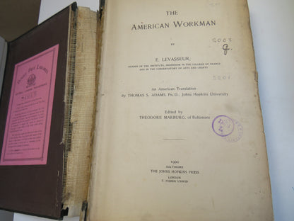 The American Workman By E. Levasseur An American Translation by Thomas S. Adams 1900 book image 4