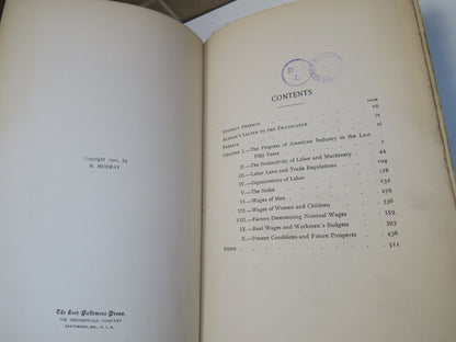 The American Workman By E. Levasseur An American Translation by Thomas S. Adams 1900 book image 5