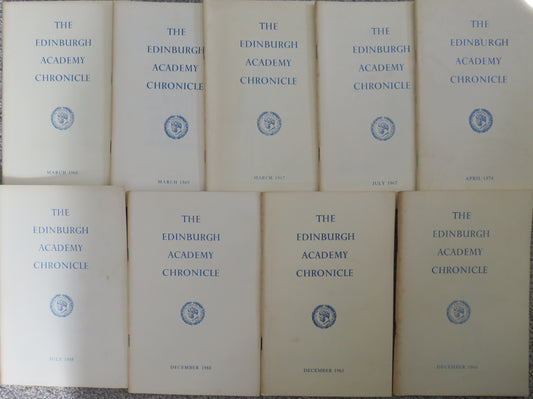 9 Volumes of The Edinburgh Academy Chronicle book cover