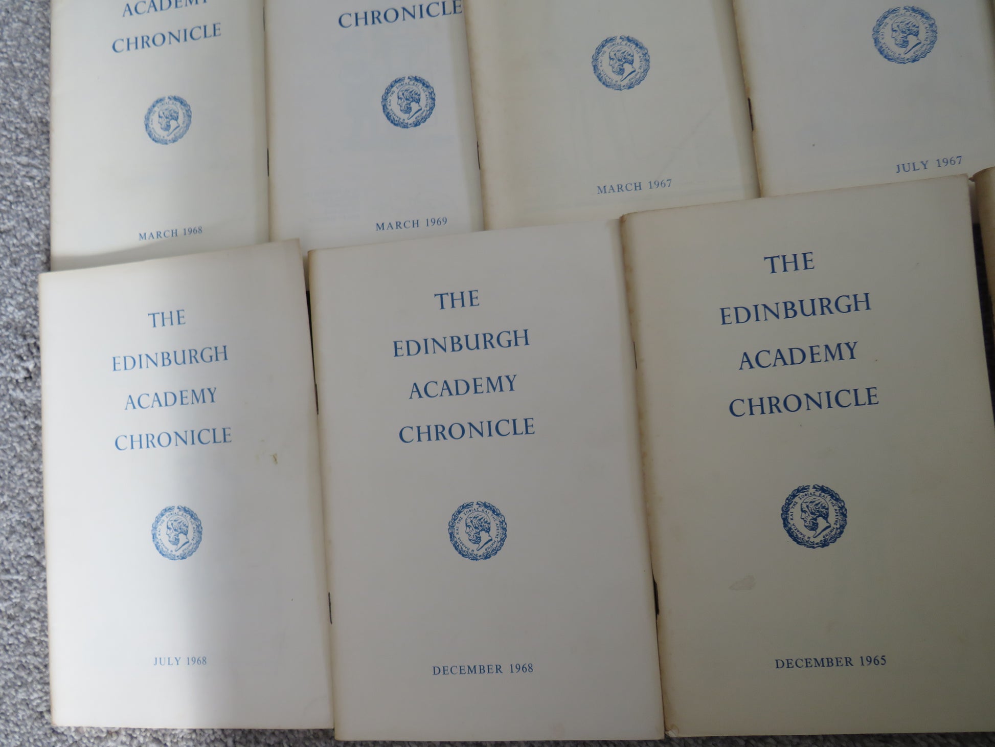 9 Volumes of The Edinburgh Academy Chronicle book 5