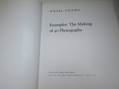 Examples, The Making of 40 Photographs by Ansel Adams 1983 First edition (Modern Photography Book) book image 3