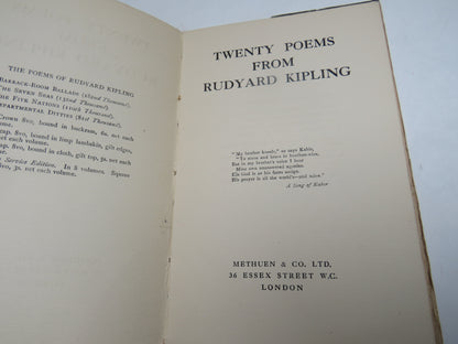 Twenty Poems From Rudyard Kipling 1928