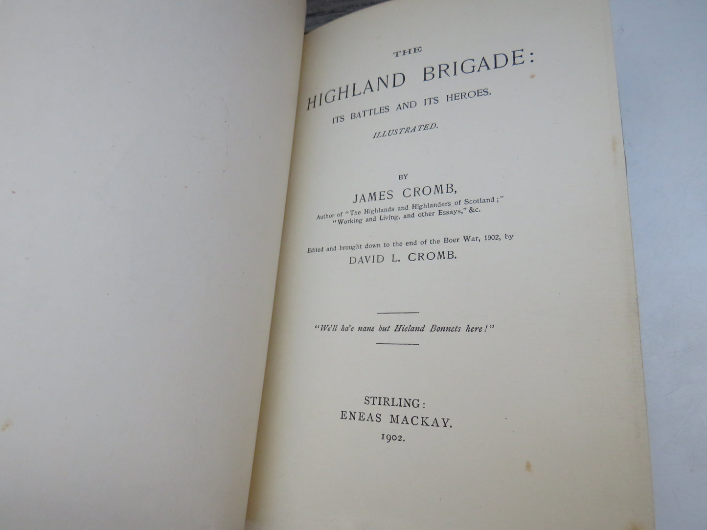 The Highland Brigade: Its Battles and Its Heroes Illustrated By James Cromb 1902