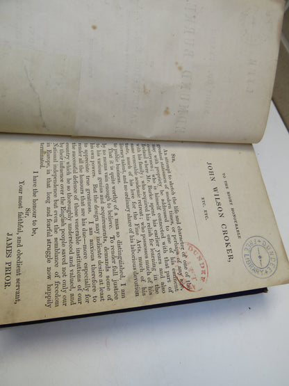 Life Of The Right Honourable Edmund Burke By James Prior 1854 book image 5