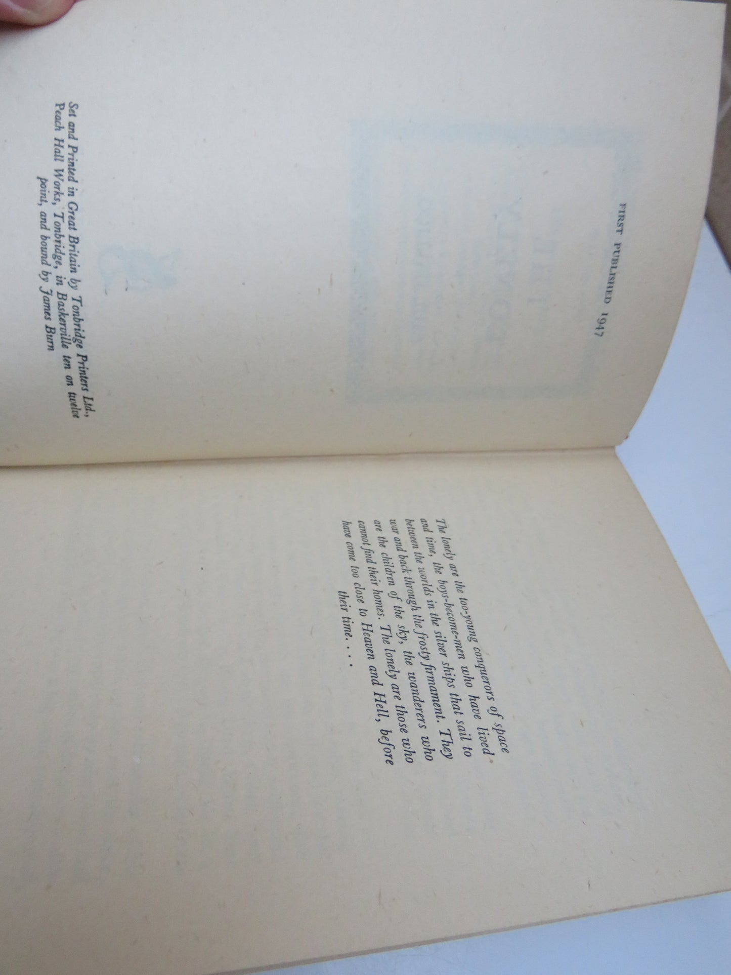 The Lonely By Paul Gallico 1947 1st Edition