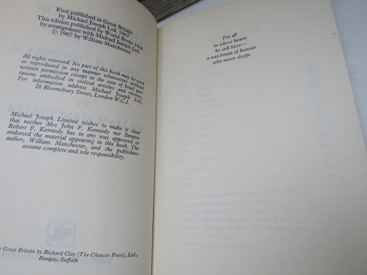 The Death of a President, November 1963 by William Manchester 1968